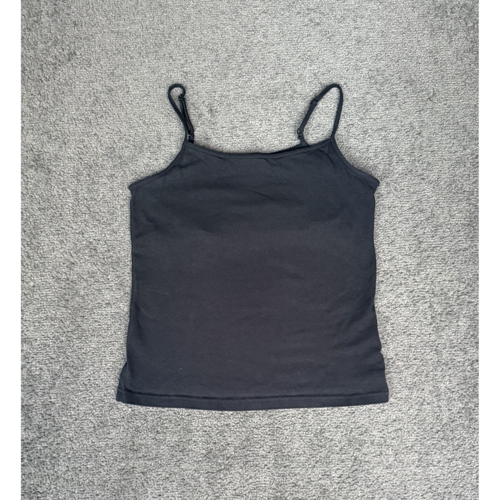 Faded Glory Womens Black Stretch Camisole Adjustable Straps Size Medium 8-10